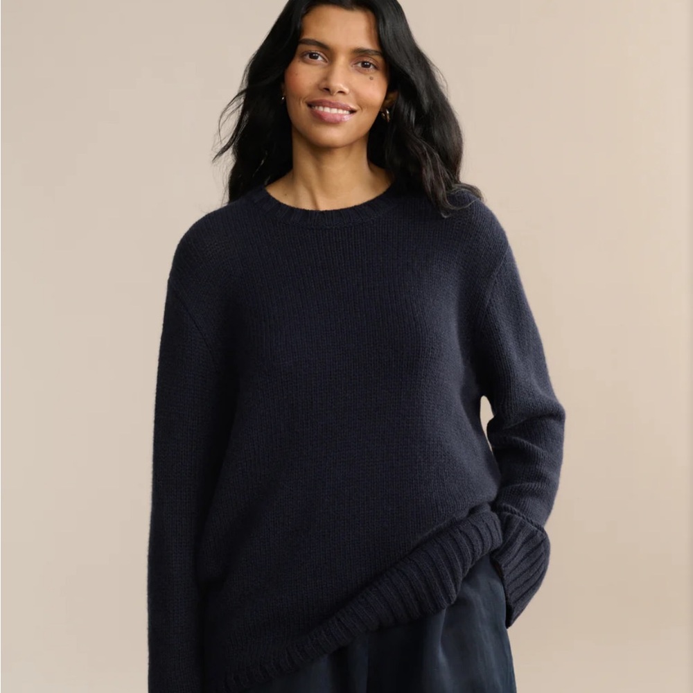 Jenni Kayne NWT Cashmere Amelia Crewneck - Navy - SIZE XXS